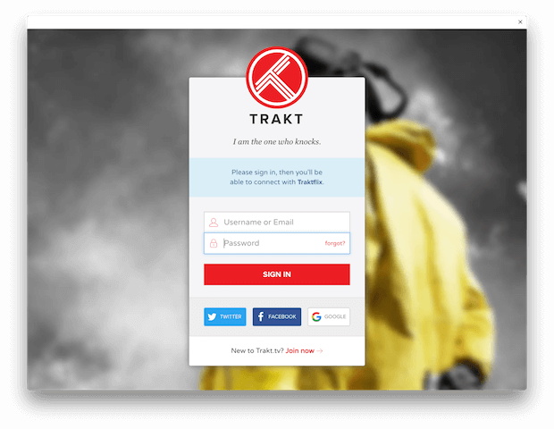 Trakt Login Img2